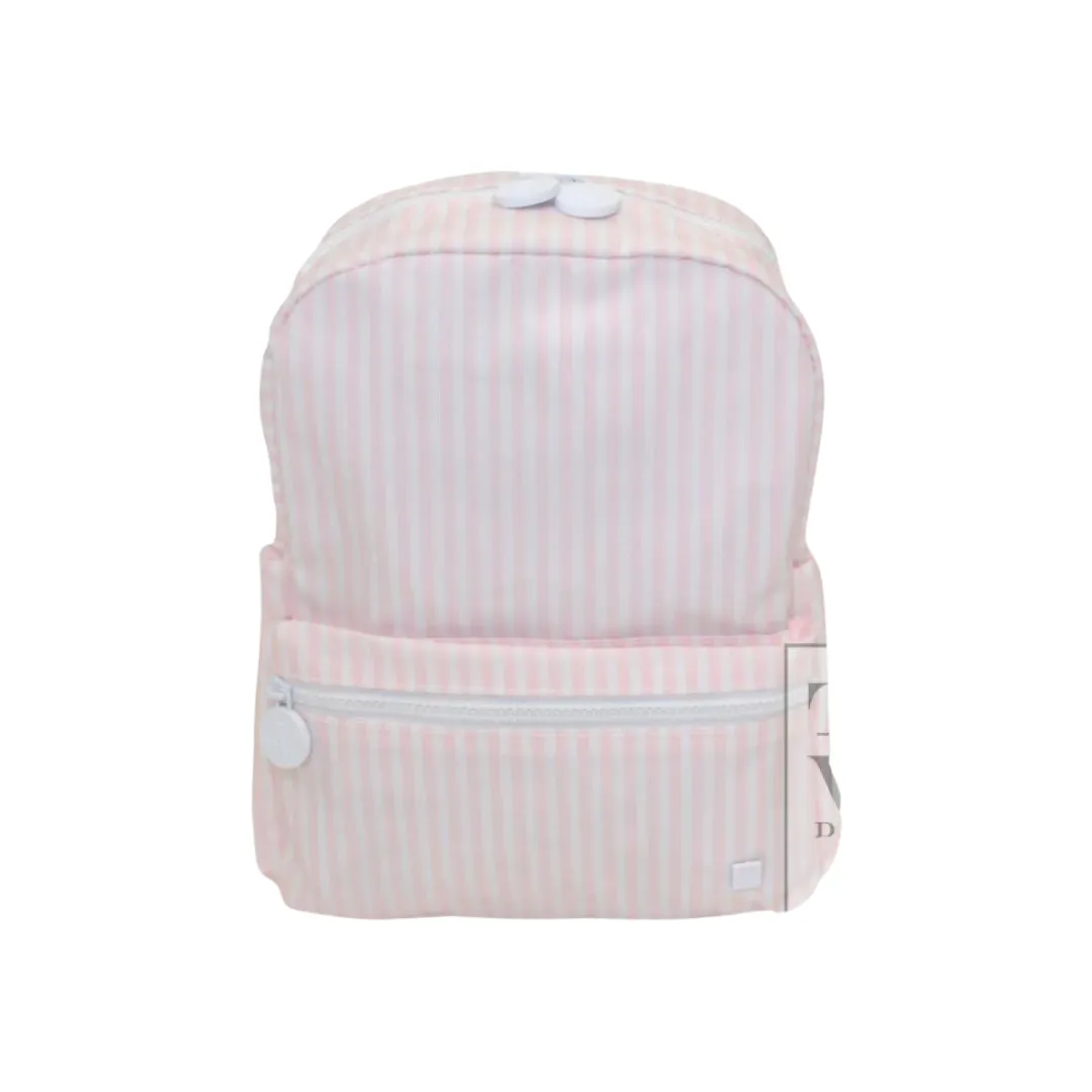 Personalized Small Nylon Backpack Pink Stripe