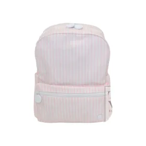 Personalized Small Nylon Backpack Pink Stripe