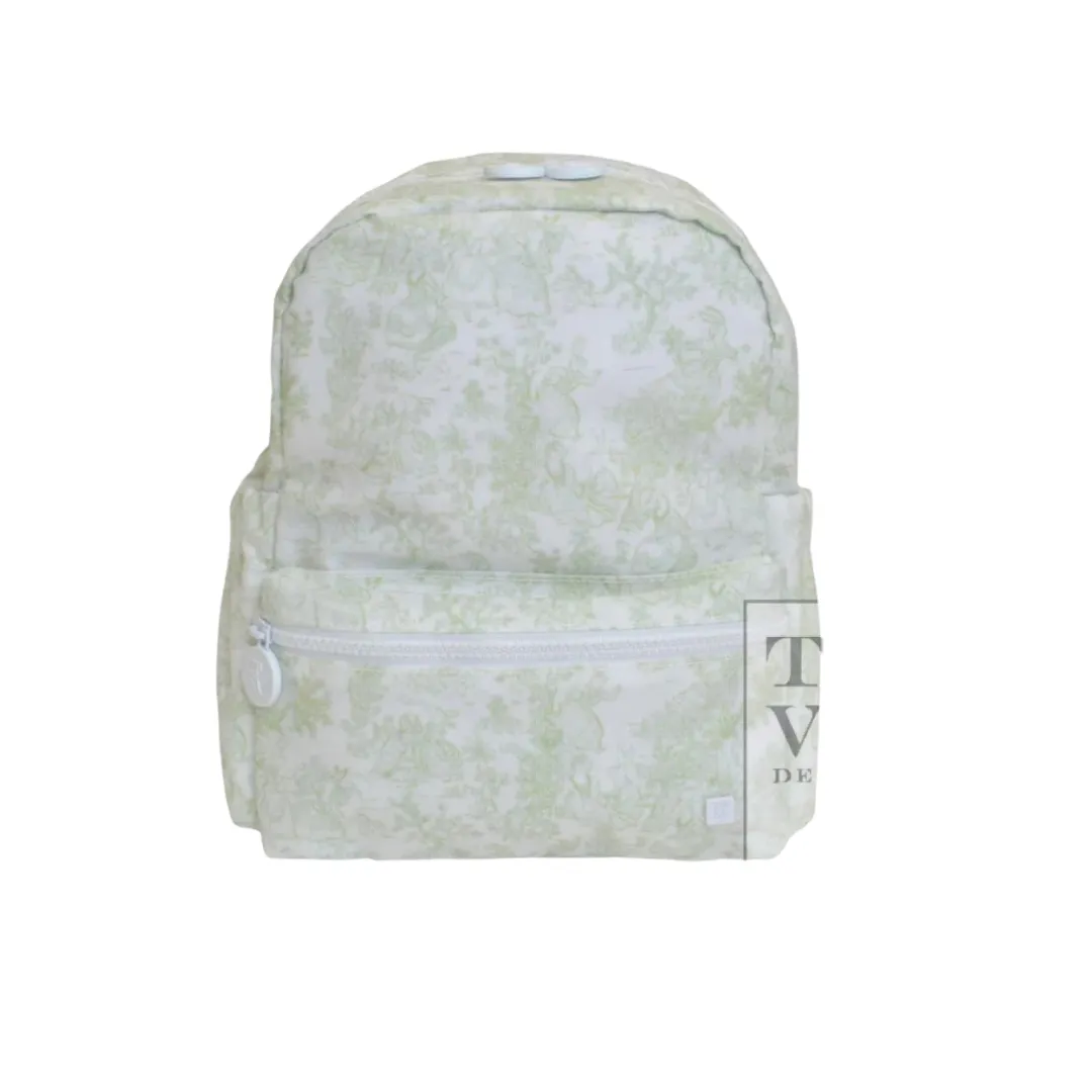 Personalized Small Nylon Backpack Toile Green