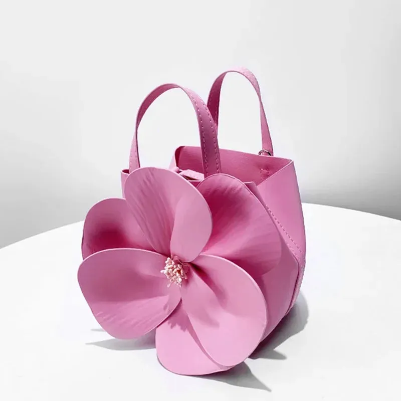 Pink Design Flower Clutches Bag