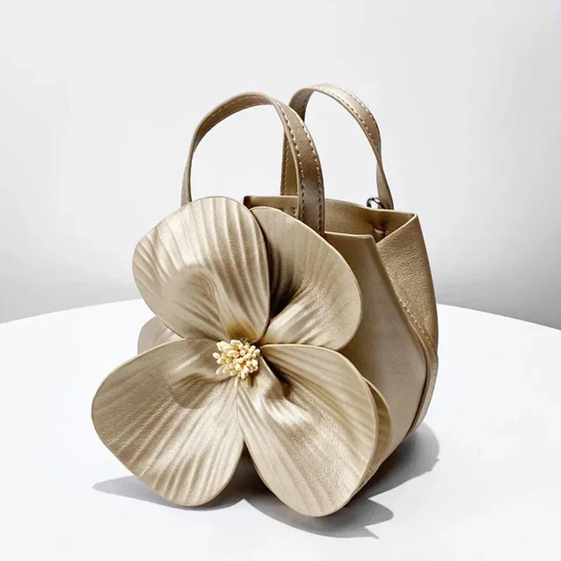 Pink Design Flower Clutches Bag