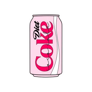 Pink Diet Coke Can Sticker