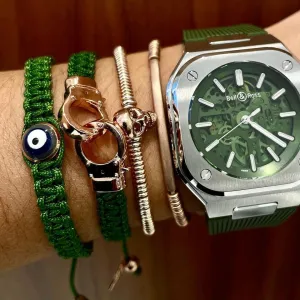 Pink Military Green Combination