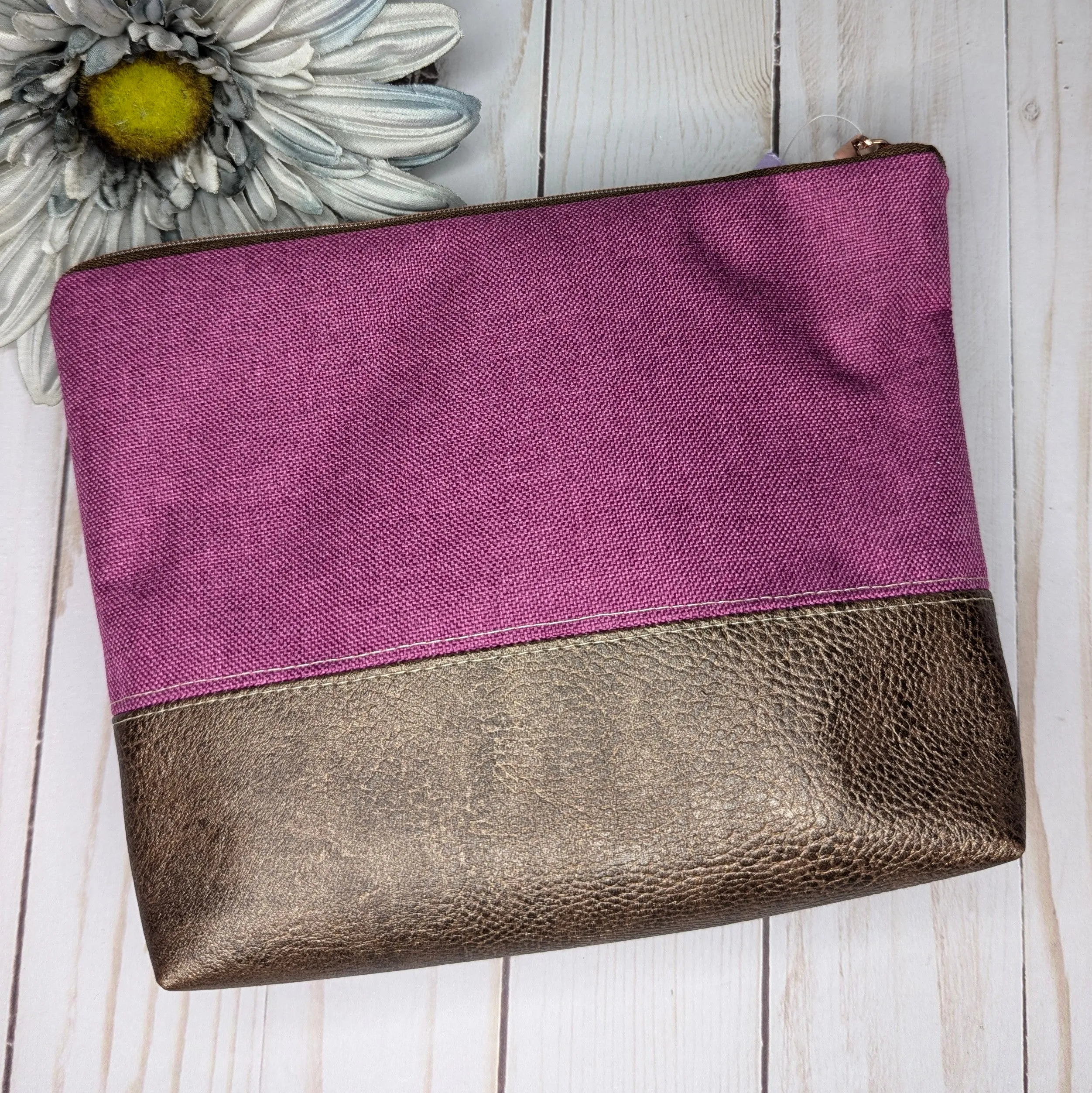 Pink zipper pouch