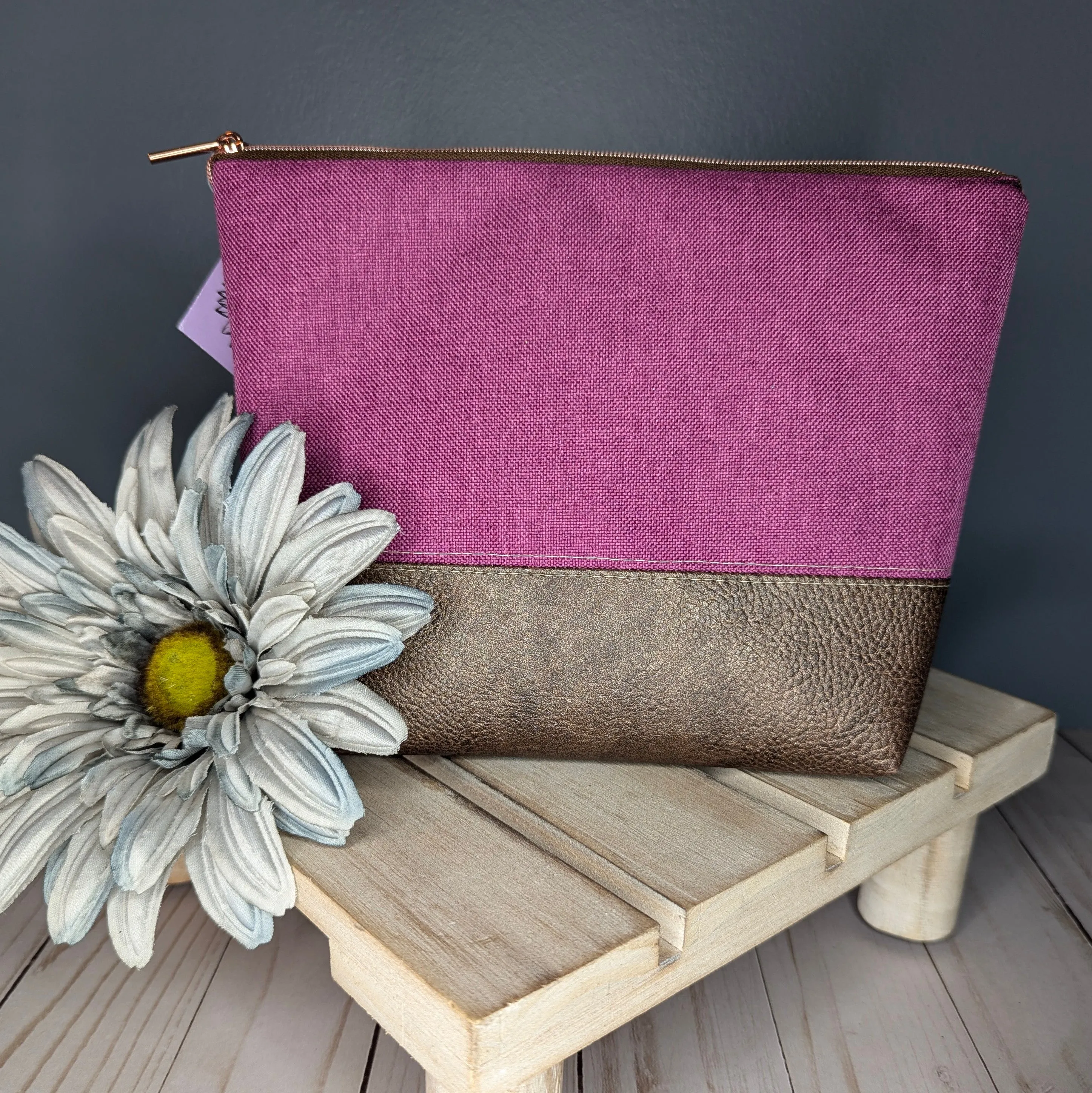Pink zipper pouch