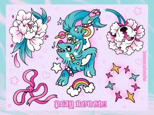 PLAY ROUGH!! ✦ sticker club sheet