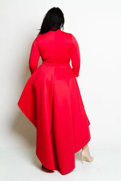 Plus Size Glam Cascade Tail Mini Dress [SALE]