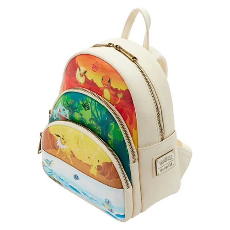 Pokemon Mini Backpack Elements Triple Pocket Loungefly