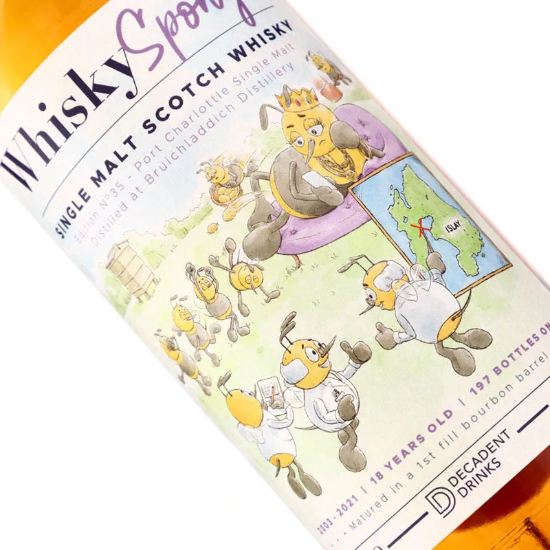 Port Charlotte (Bruichladdich) 2003 18 Year Old Whisky Sponge Edition No.35 First Fill Bourbon Barrel ABV 57.1% 70CL (Pre-Order 7 Days)