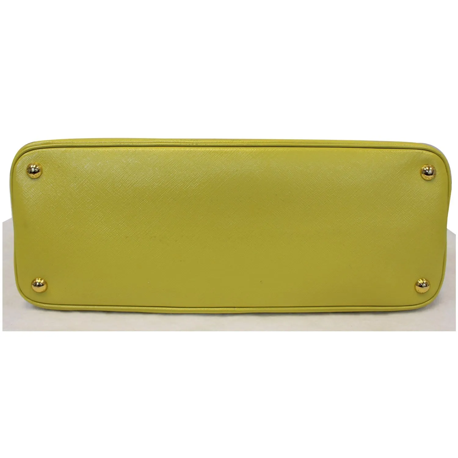 PRADA Saffiano Lux Leather Top Handle Satchel Bag Yellow - Last Call