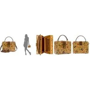 Prairie Rose Tauria Leather Satchel Crossbody Turnlock Box