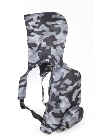 Print Basic - Hooded Backpack - Water-repellent - Grey Camo