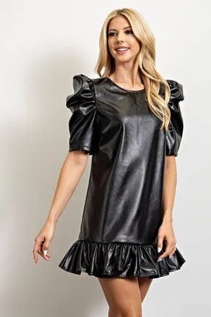 Puff Sleeve Mini Dress