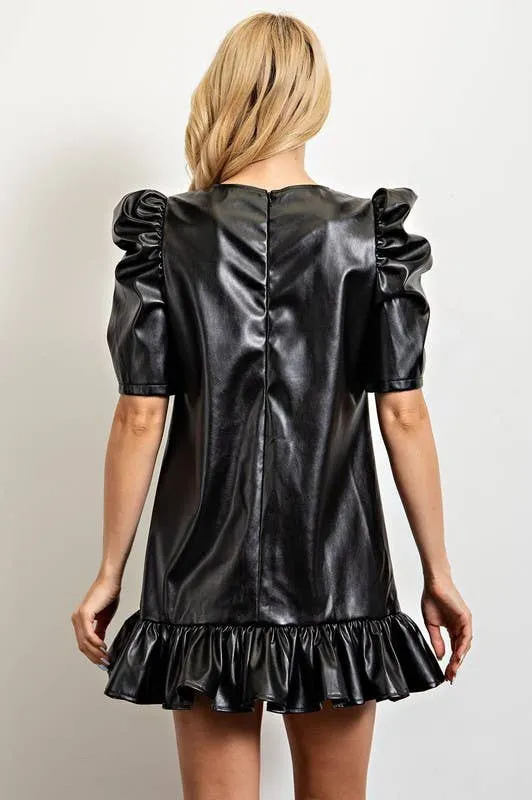 Puff Sleeve Mini Dress