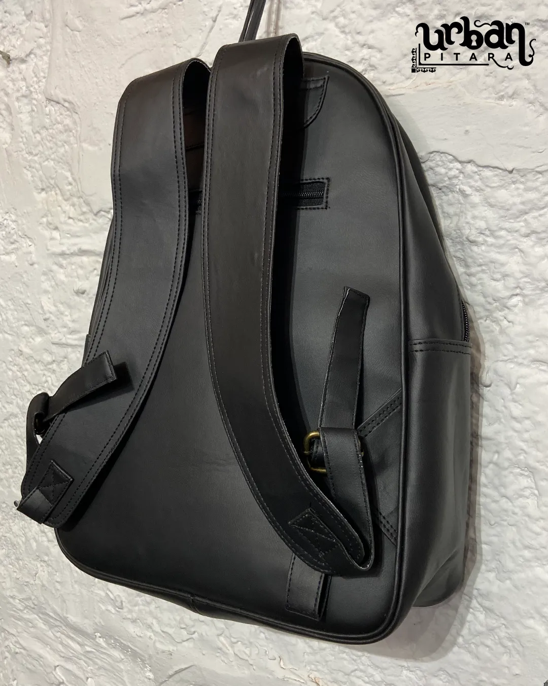 Punk D Faux Leather Backpack