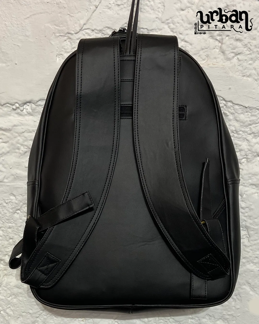 Punk D Faux Leather Backpack