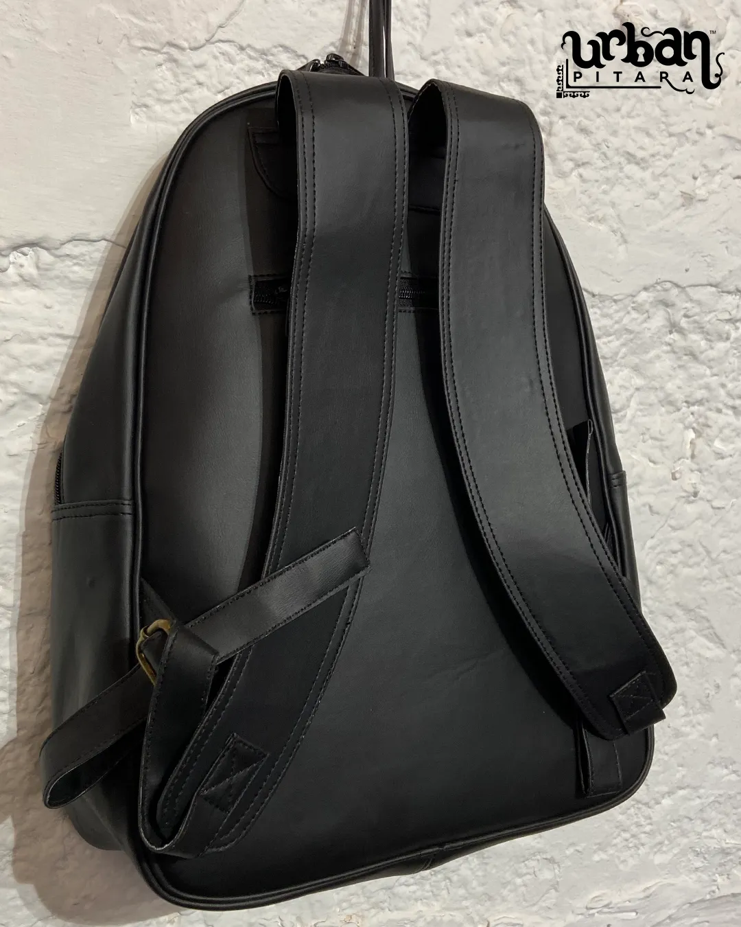 Punk D Faux Leather Backpack