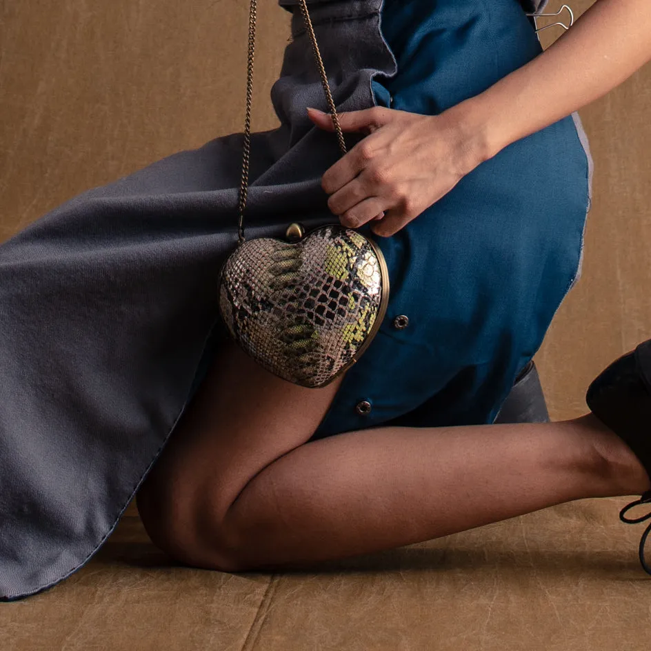 PYTHON HEART CLUTCH