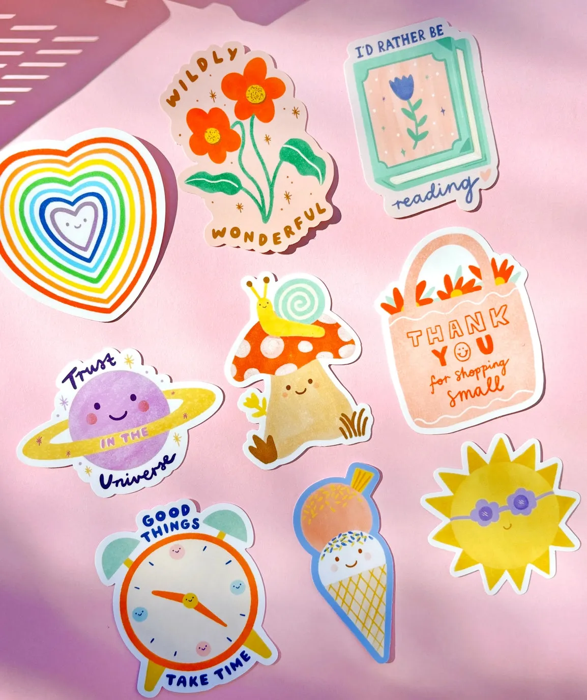 Rainbow Heart Waterproof Vinyl Sticker