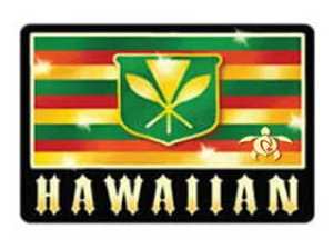 Rasta Hawaiian Flag Decal