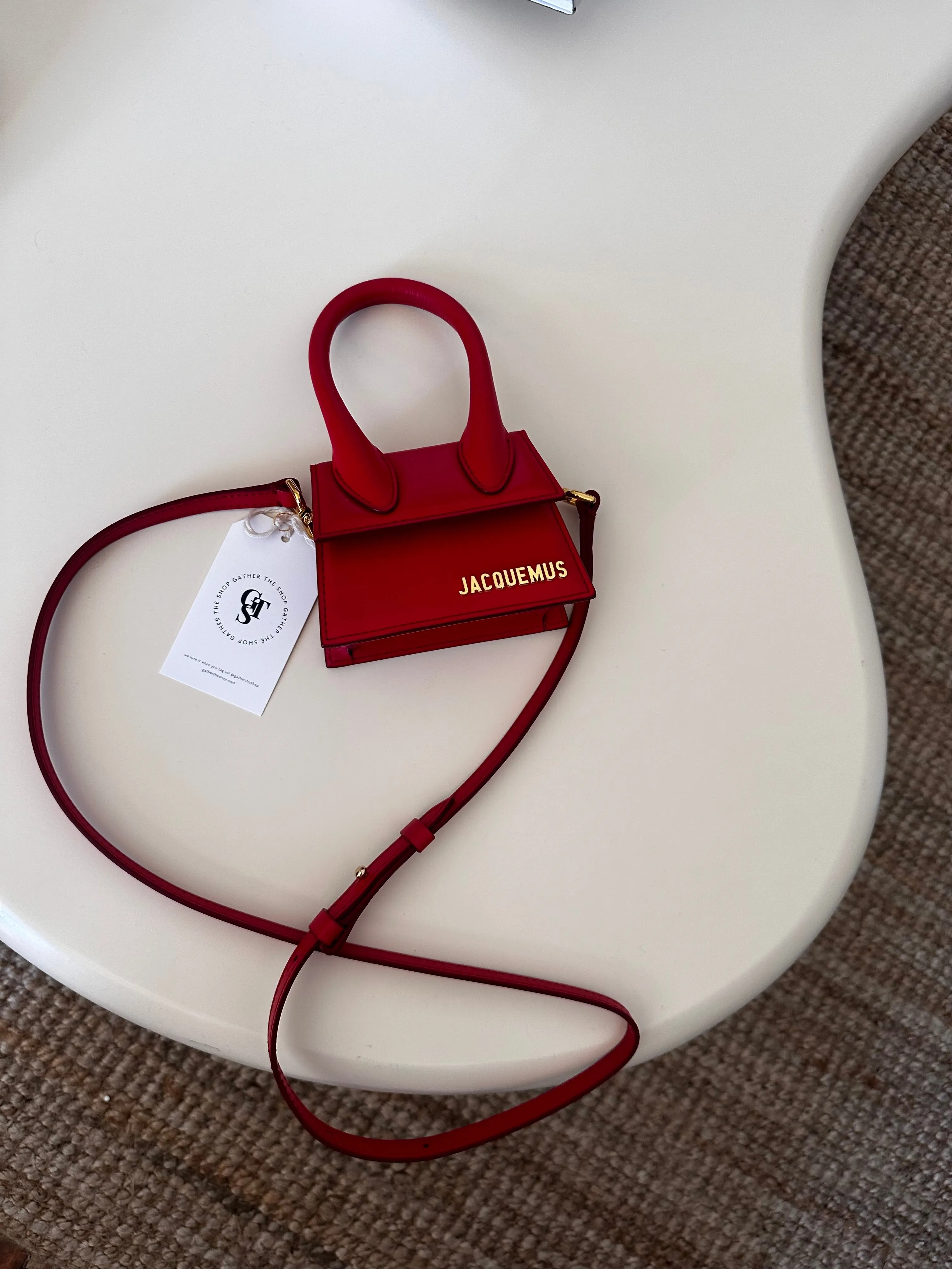 Red jacquemus bag