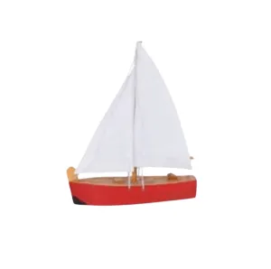 Red Wooden Sailboat Place Card Holder, Set of 4