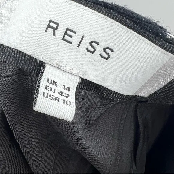 Reiss Naomi Jacquard Black and White Mini Skirt size 10