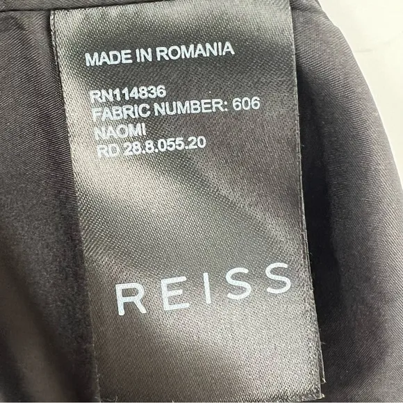 Reiss Naomi Jacquard Black and White Mini Skirt size 10