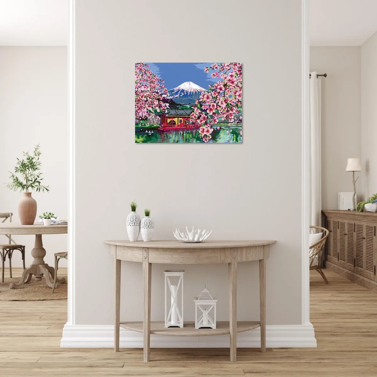 Relax CreArt Japanese Cherry Blossom Canvas Paint by Numbers Kit