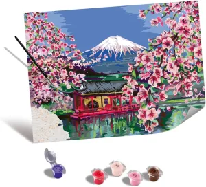 Relax CreArt Japanese Cherry Blossom Canvas Paint by Numbers Kit