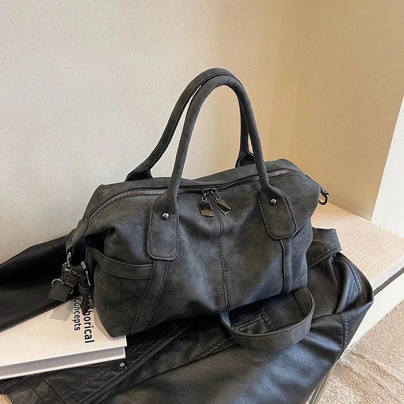 Retro Design PU Vegan Leather Shoulder Bag New Fashion Big Under Arm Shoulder Bag Crossbody Handbags