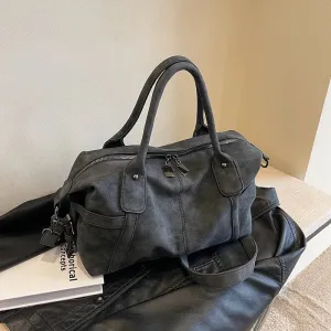 Retro Design PU Vegan Leather Shoulder Bag New Fashion Big Under Arm Shoulder Bag Crossbody Handbags
