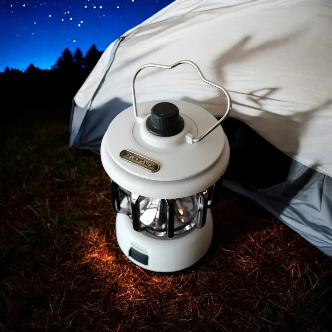 Retro Lamp | Rechargeable Outdoor Lantern, Battery Powered, Multiple Colors