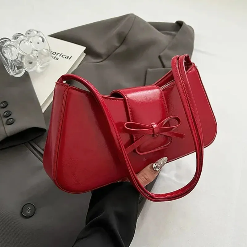 Retro Spring PU Leather Underarm Shoulder Bag