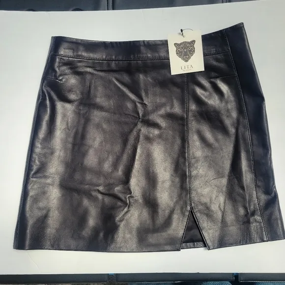 Revolve LITA by Ciara Leader Leather Skirt| Size 6- Black MSRP $298