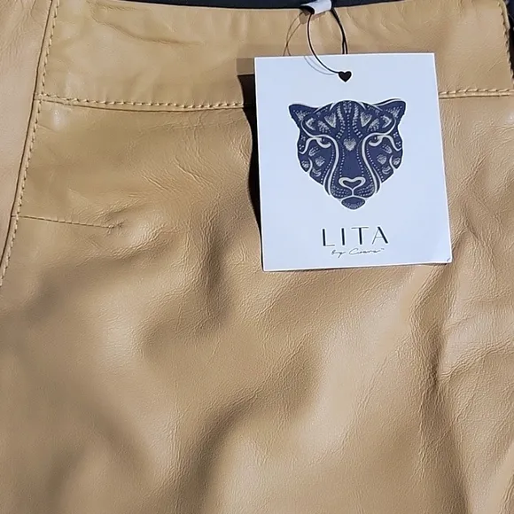Revolve LITA by Ciara Leader Leather Skirt| Size 6- Black MSRP $298