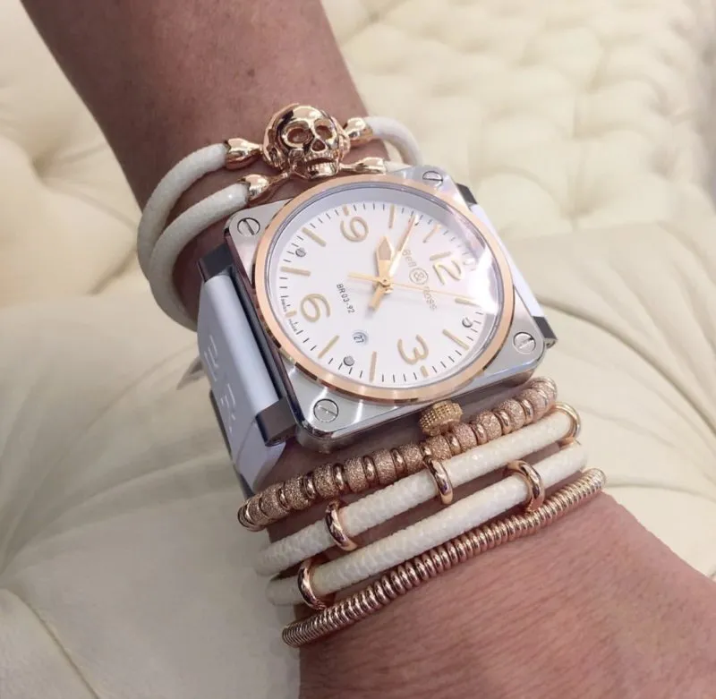 Rose gold bracelet with rose gold beads (Unisex)