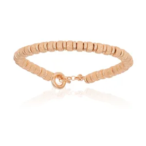 Rose gold bracelet with rose gold beads (Unisex)