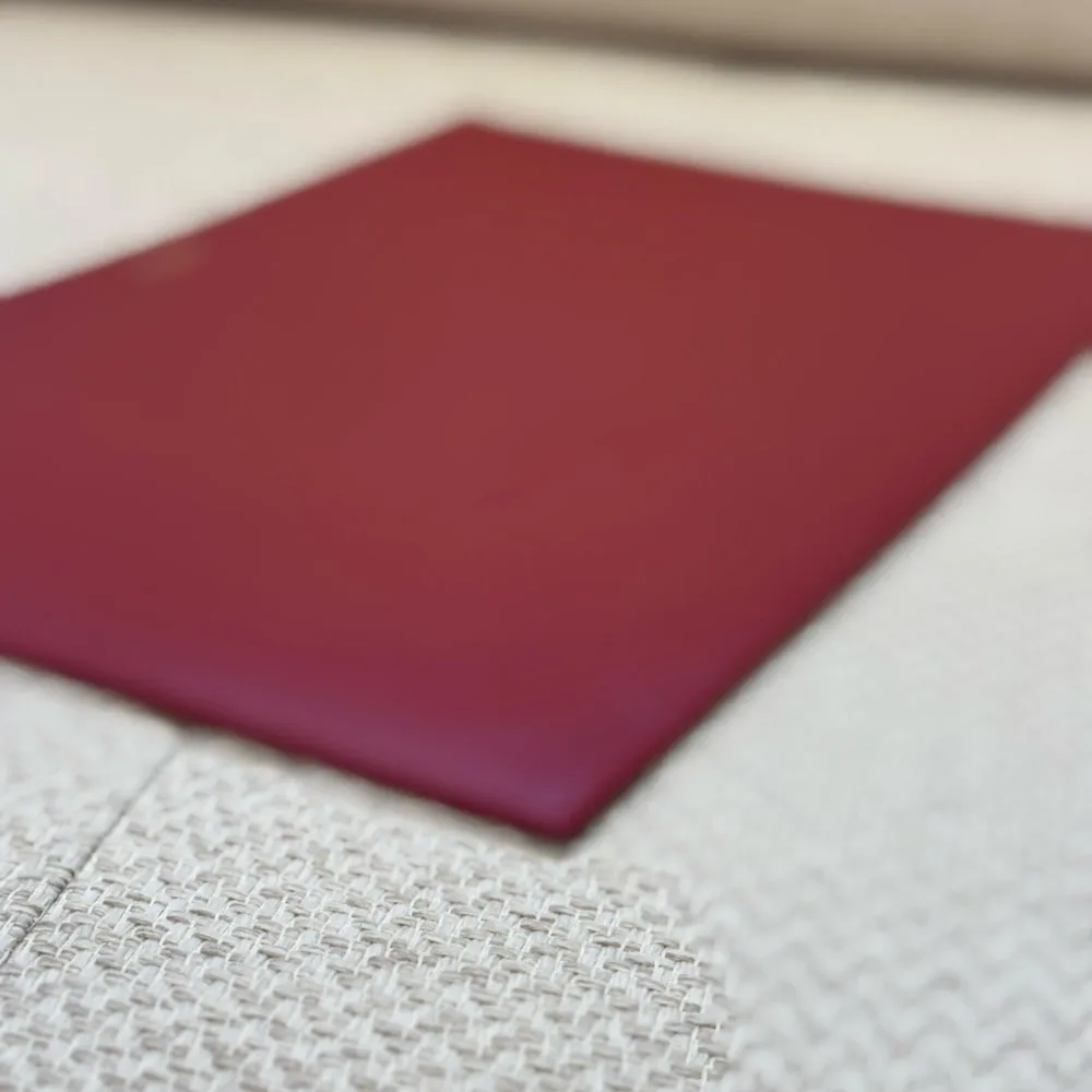 Saint Laurent Burgundy Leather Clutch