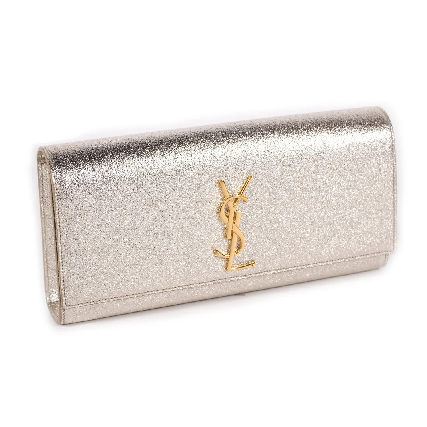 Saint Laurent Monogram Metallic Clutch