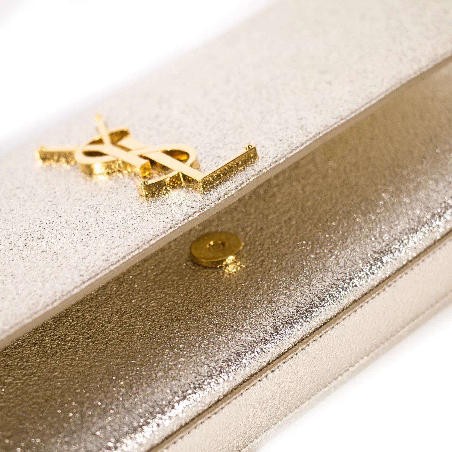Saint Laurent Monogram Metallic Clutch
