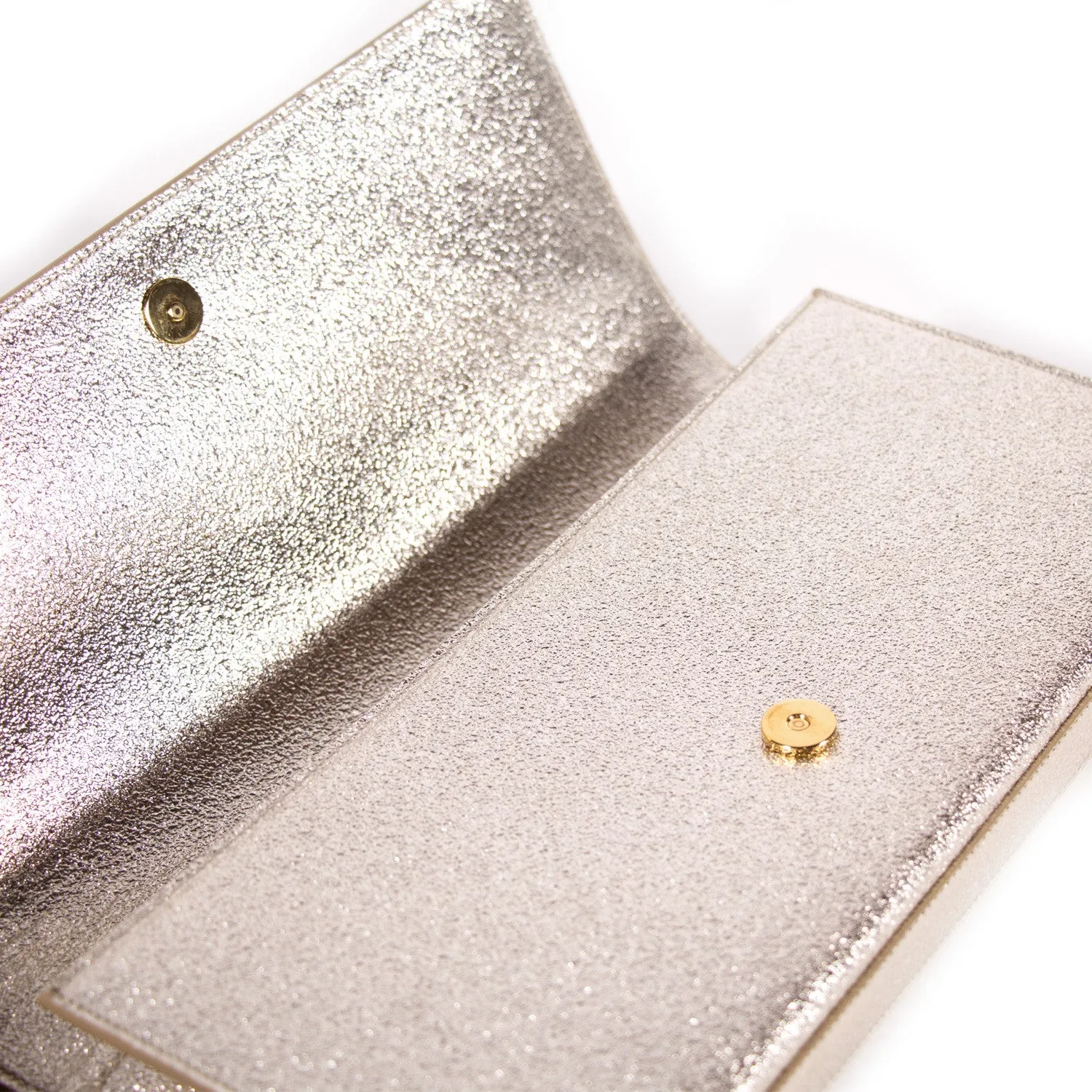 Saint Laurent Monogram Metallic Clutch