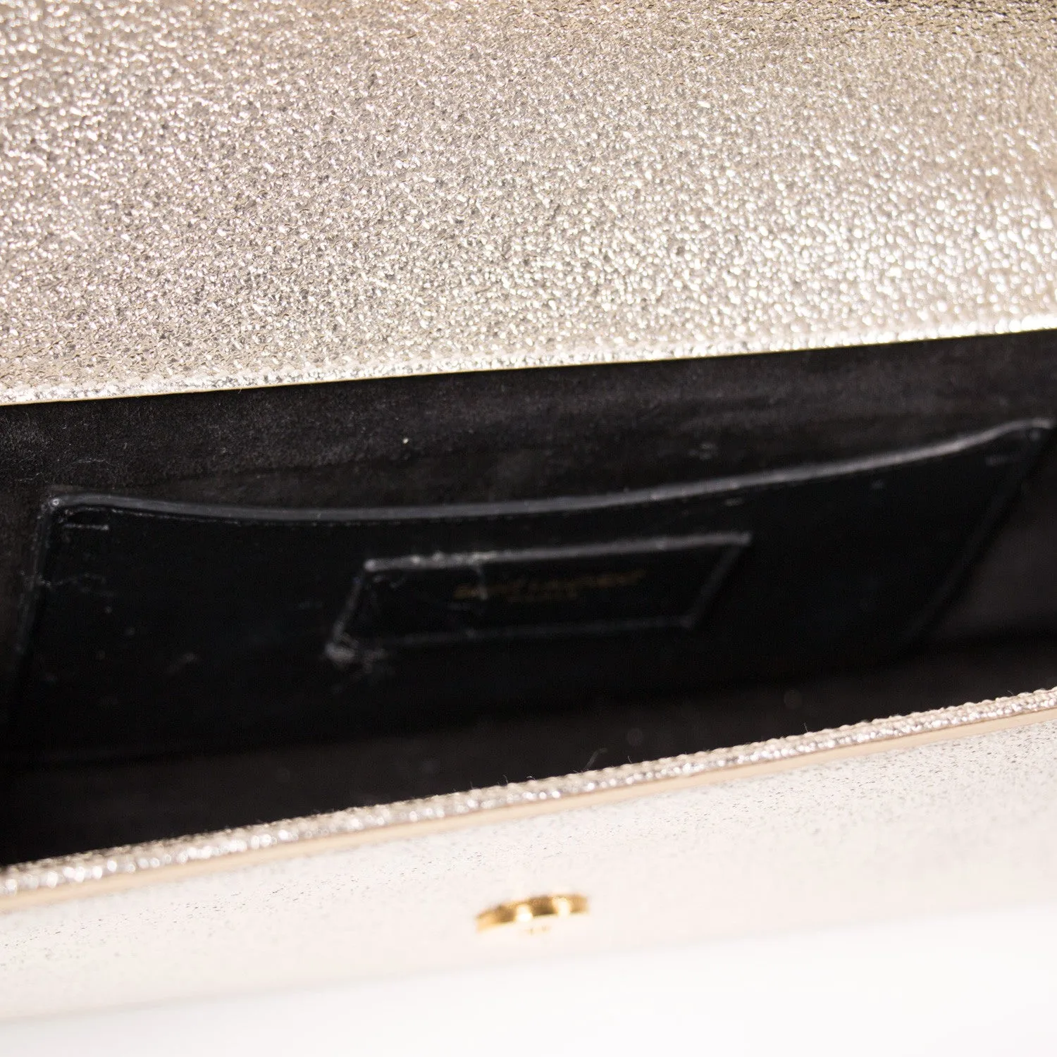 Saint Laurent Monogram Metallic Clutch