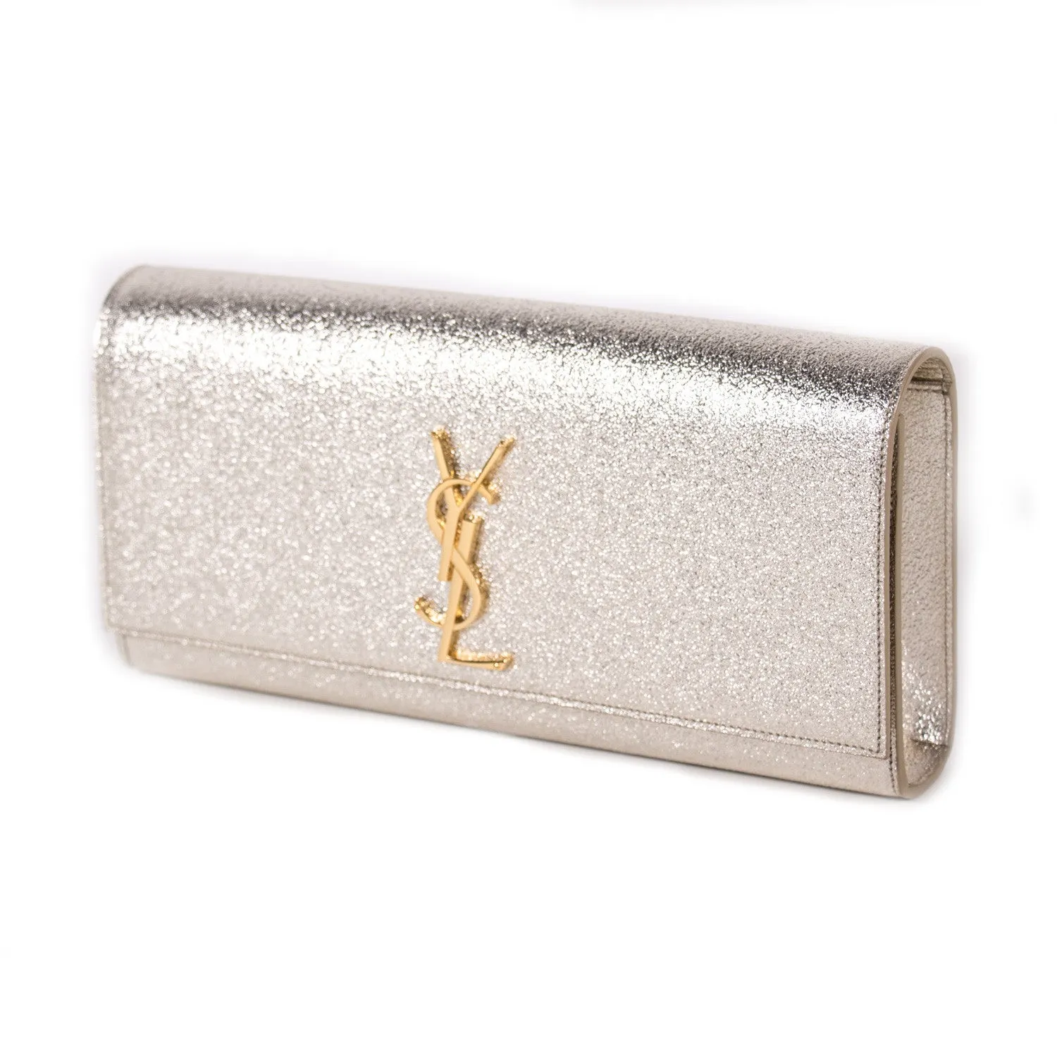 Saint Laurent Monogram Metallic Clutch