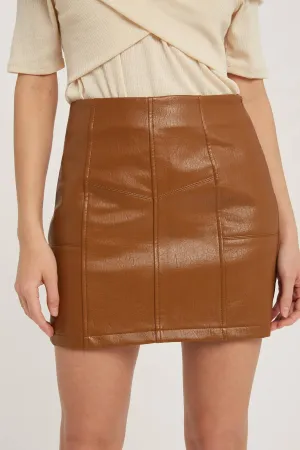 SALE Faux Leather Mini Skirt