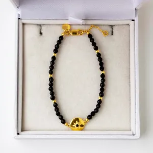 SAMPLE SALE-Black Onyx Beaded Star Bracelet