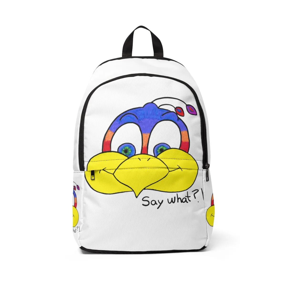 Say what?! Unisex Fabric Backpack