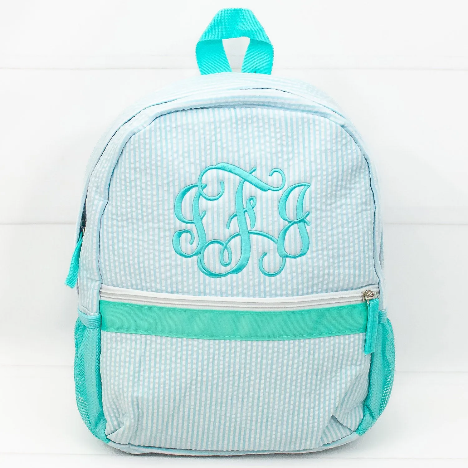 Seersucker Toddler Size Backpack - 7 Colors
