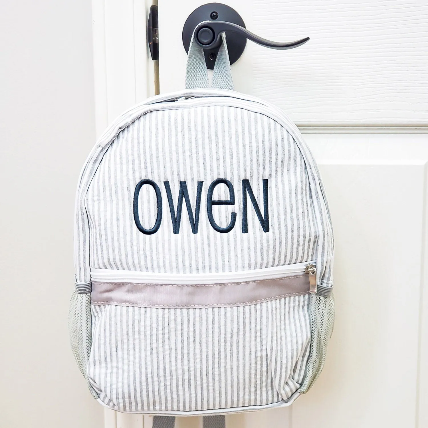 Seersucker Toddler Size Backpack - 7 Colors
