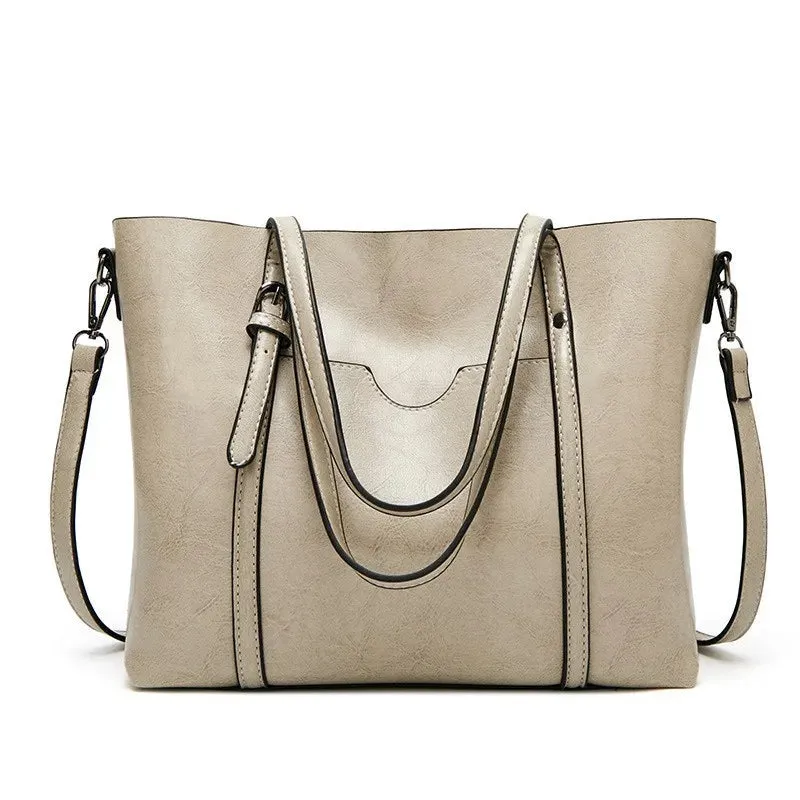 Shoulder Bags for Women Oil Wax Leather Handbag Tote Crossbody Bag Vintage Satchels Women Bags Designer Handbag High Quality